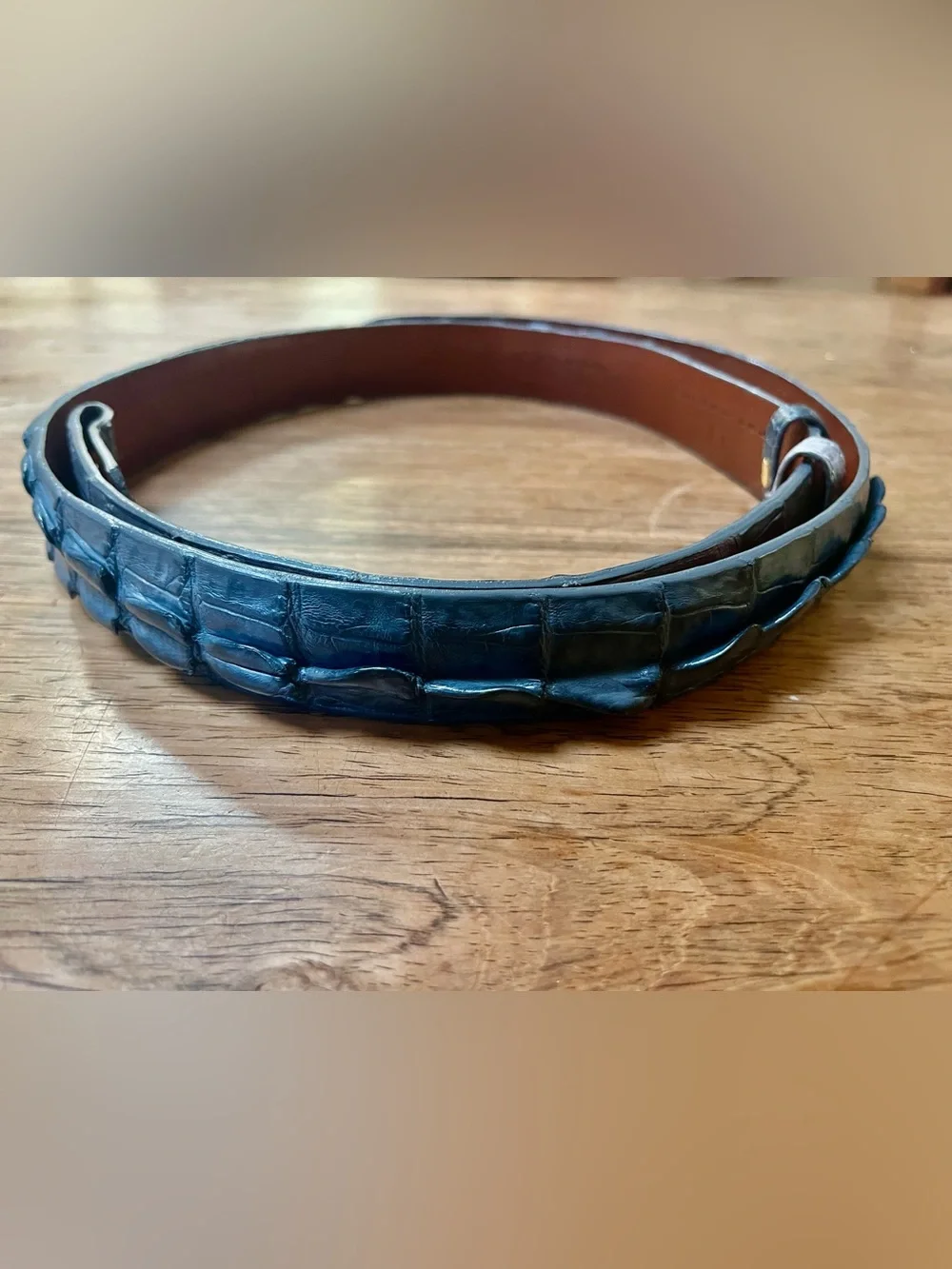 Pat Areias Crocodile Leather Belt Strap